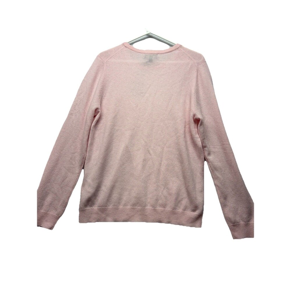 Charter Club Crewneck Sweater Womens L Pink 100% Cashmere Quiet Luxury NWT - Picture 4 of 4